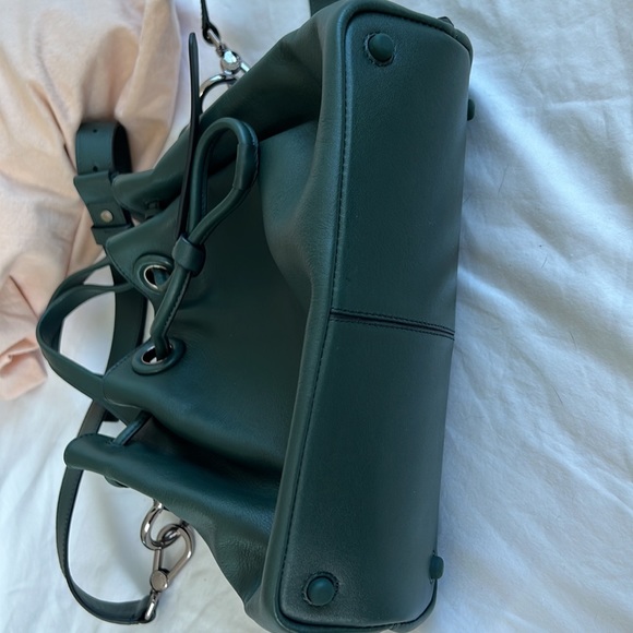 Cole Haan dark green leather bucket bag - Picture 2 of 6